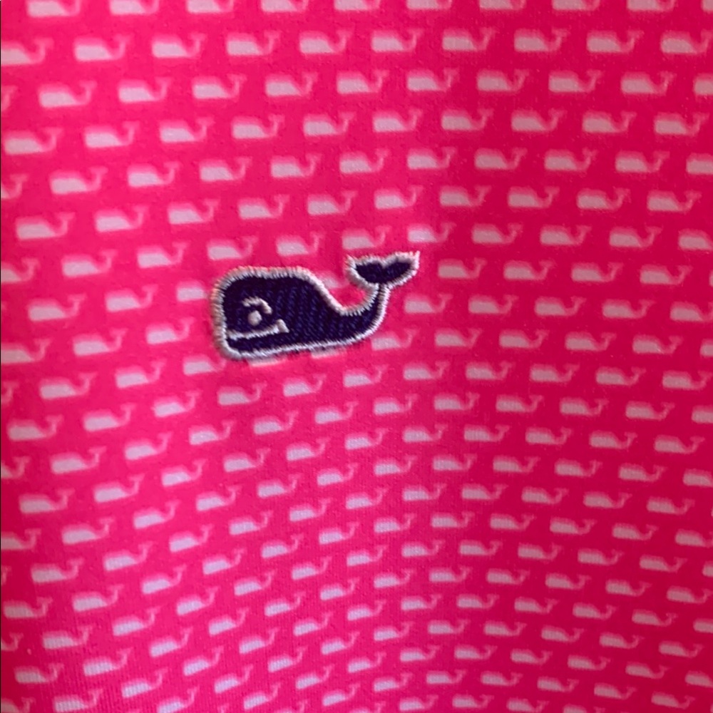 🎈NEW Vineyard Vines Pink Polo Shirt Short Sleeve, performance style! Large!!